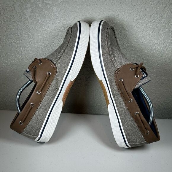 Sperry Gray and Brown Boat Shoes - Picture 6 of 9